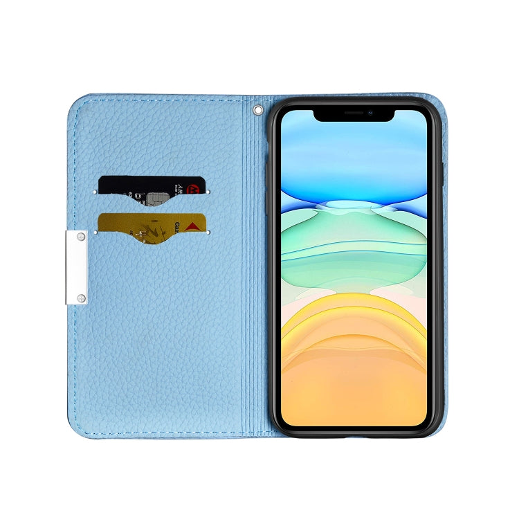 For iPhone 12 / 12 Pro Litchi Texture Horizontal Flip Leather Case with Holder & Card Slots