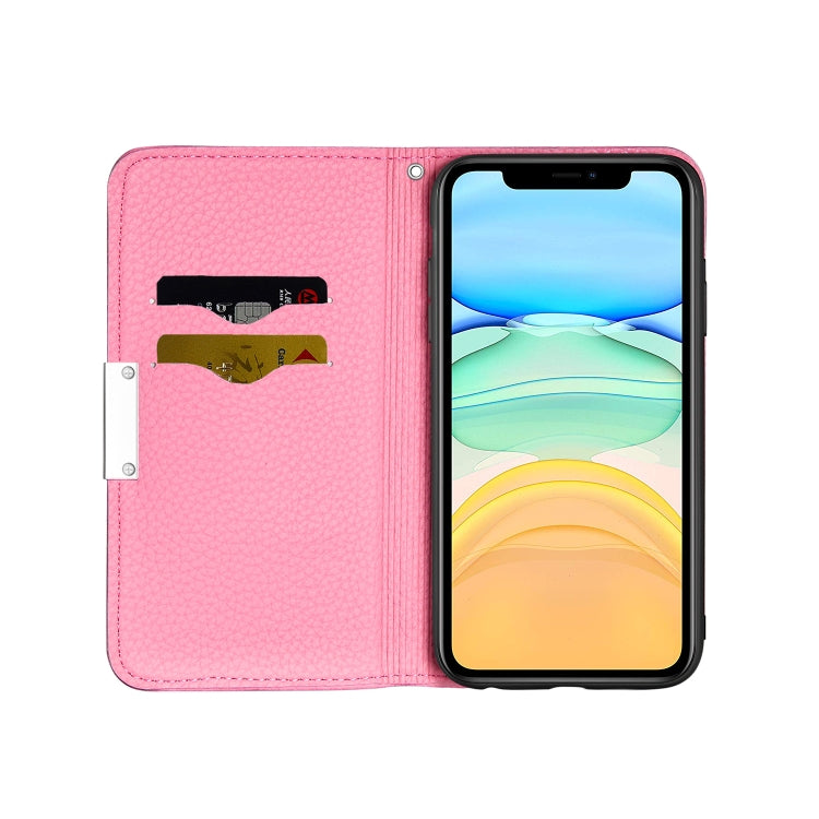 For iPhone 12 / 12 Pro Litchi Texture Horizontal Flip Leather Case with Holder & Card Slots