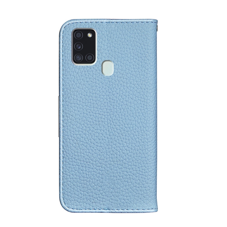 For Samsung Galaxy A21s Litchi Texture Horizontal Flip Leather Case with Holder & Card Slots