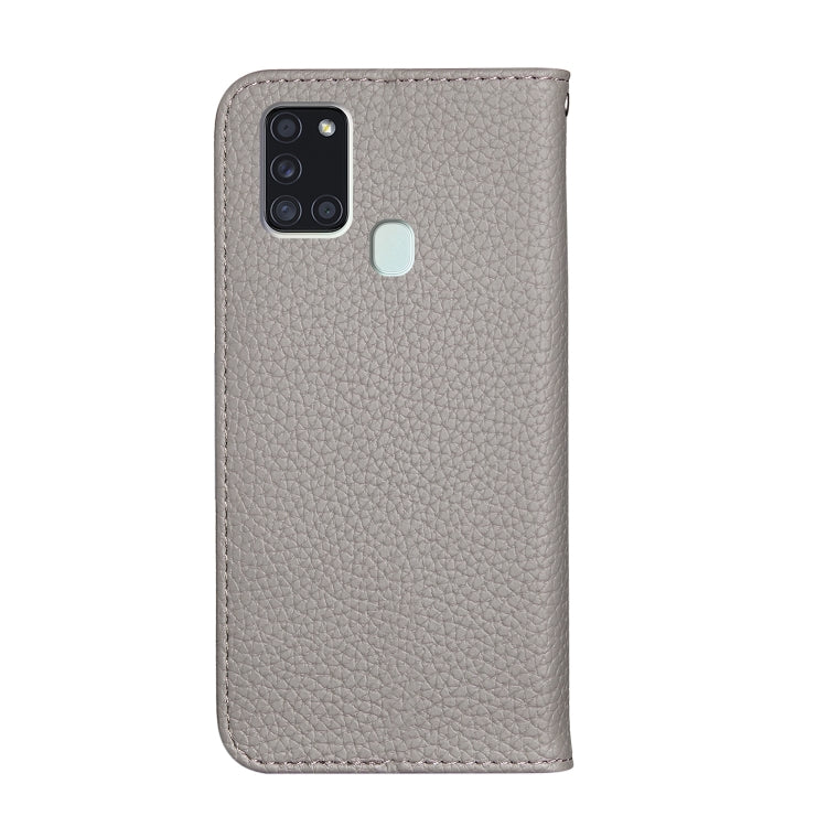 For Samsung Galaxy A21s Litchi Texture Horizontal Flip Leather Case with Holder & Card Slots