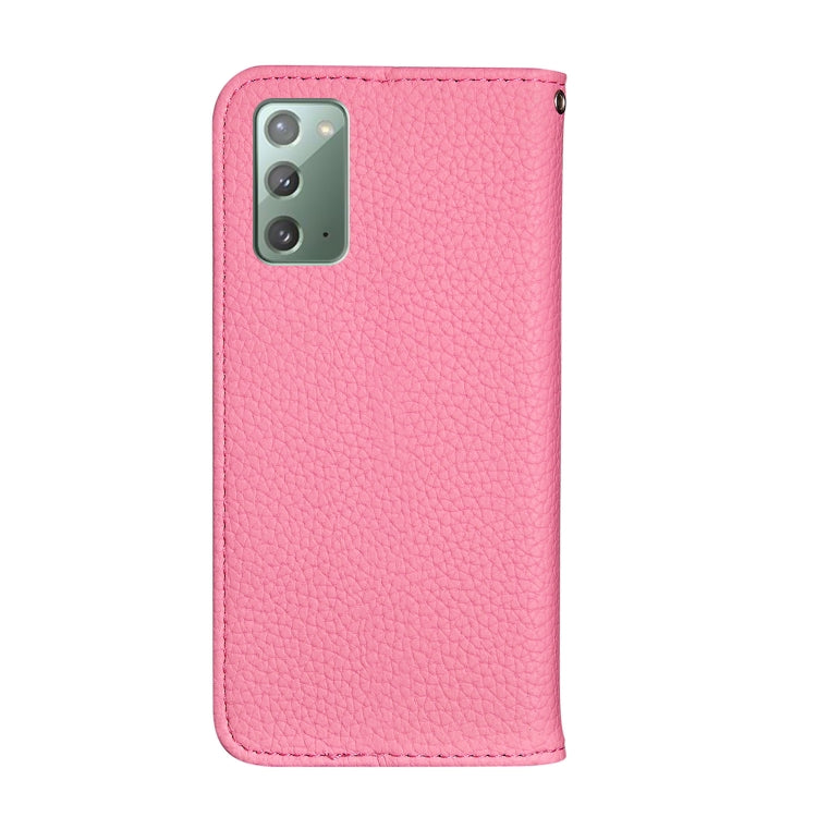 For Samsung Galaxy Note20 Litchi Texture Horizontal Flip Leather Case with Holder & Card Slots
