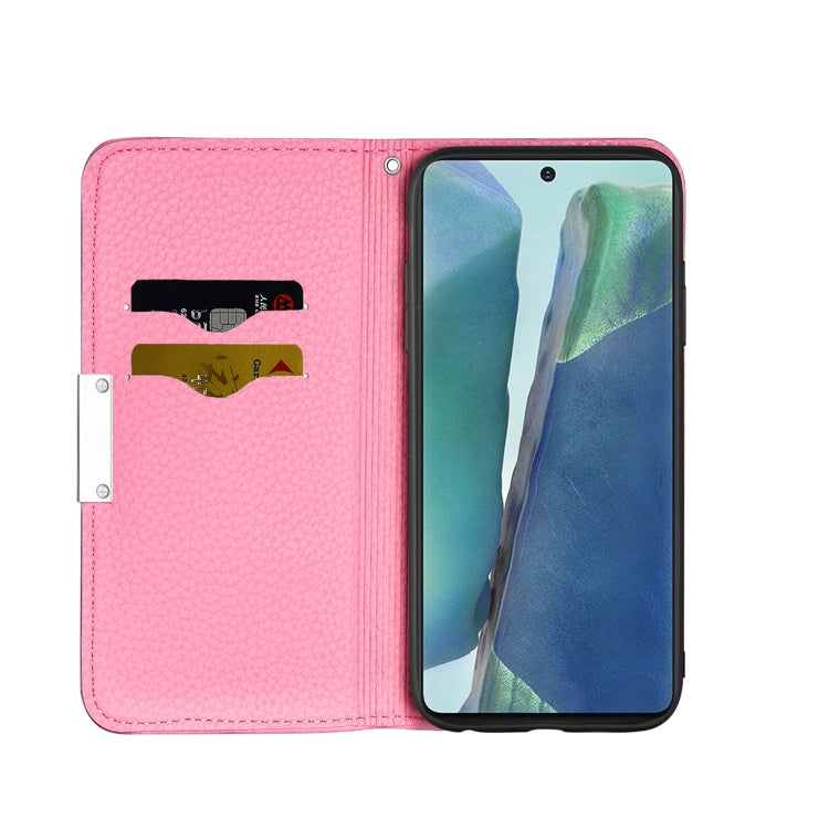 For Samsung Galaxy Note20 Litchi Texture Horizontal Flip Leather Case with Holder & Card Slots