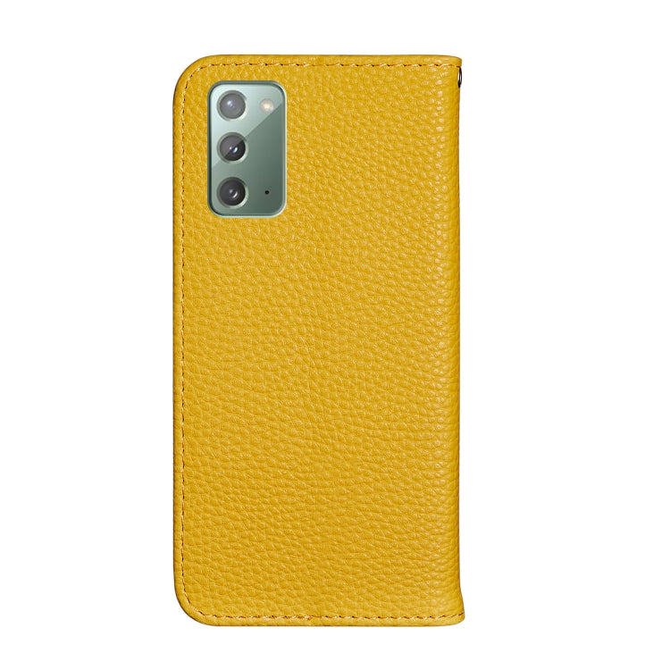 For Samsung Galaxy Note20 Litchi Texture Horizontal Flip Leather Case with Holder & Card Slots