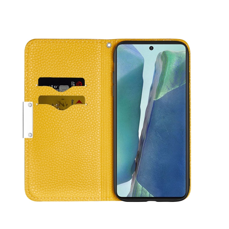 For Samsung Galaxy Note20 Litchi Texture Horizontal Flip Leather Case with Holder & Card Slots
