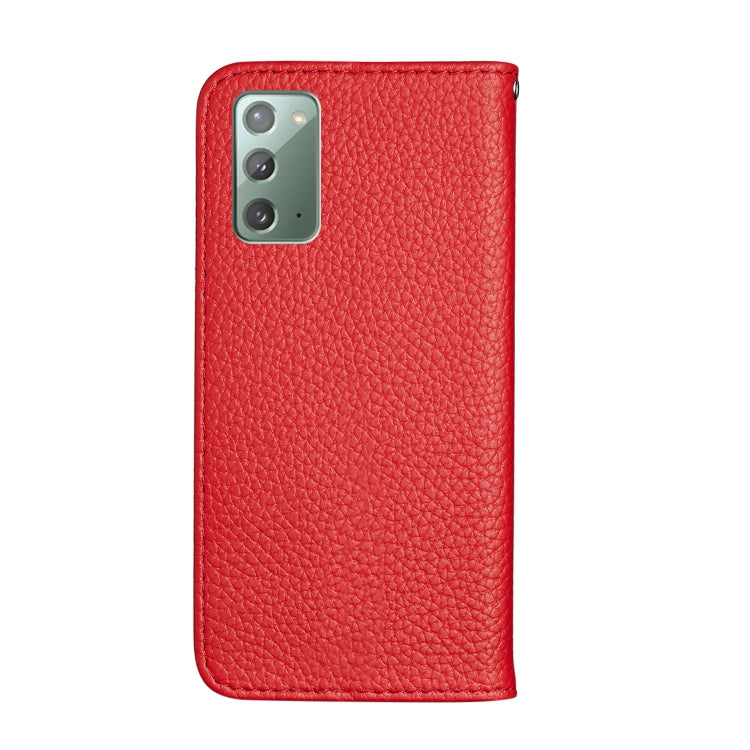 For Samsung Galaxy Note20 Litchi Texture Horizontal Flip Leather Case with Holder & Card Slots