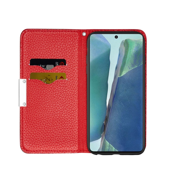 For Samsung Galaxy Note20 Litchi Texture Horizontal Flip Leather Case with Holder & Card Slots