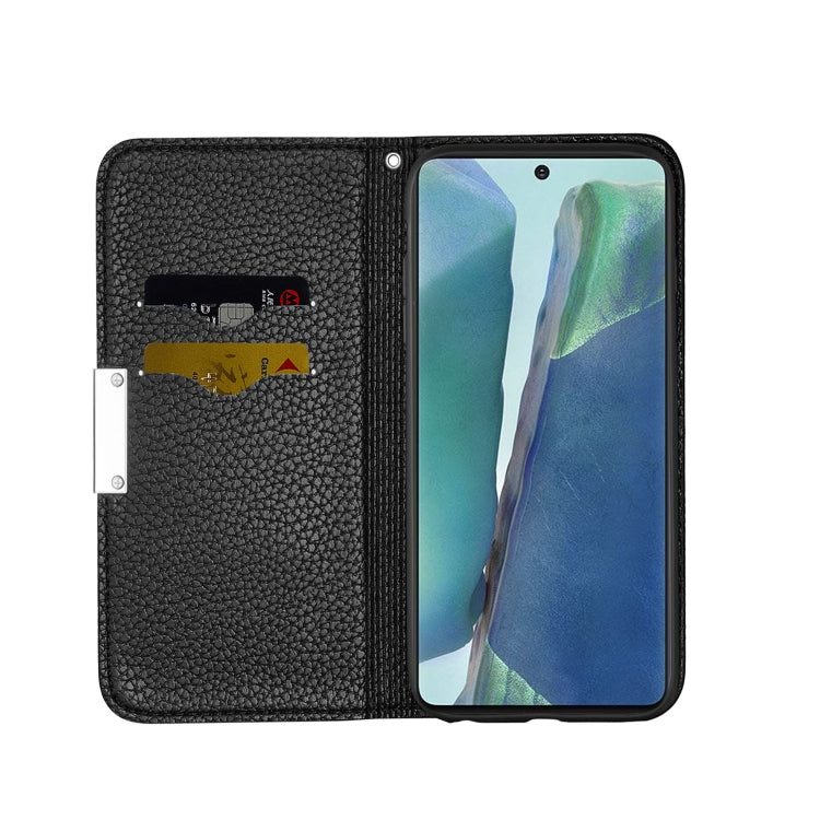 For Samsung Galaxy Note20 Litchi Texture Horizontal Flip Leather Case with Holder & Card Slots