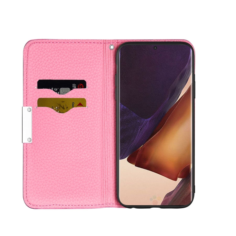 For Samsung Galaxy Note20 Ultra Litchi Texture Horizontal Flip Leather Case with Holder & Card Slots