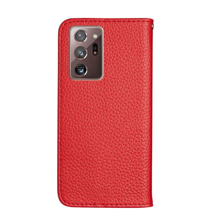 For Samsung Galaxy Note20 Ultra Litchi Texture Horizontal Flip Leather Case with Holder & Card Slots