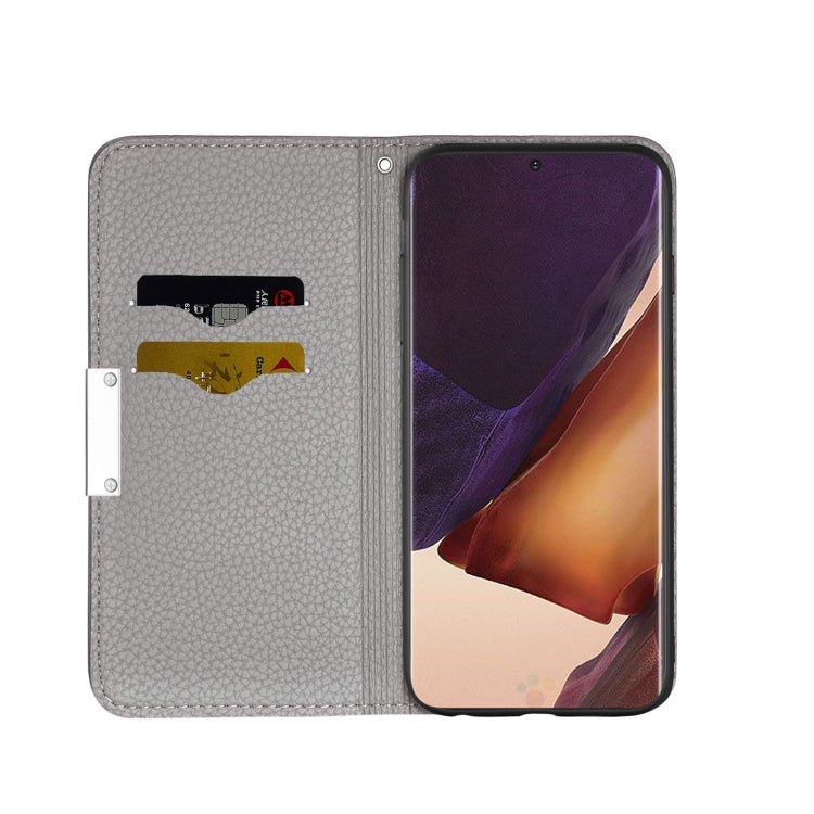 For Samsung Galaxy Note20 Ultra Litchi Texture Horizontal Flip Leather Case with Holder & Card Slots