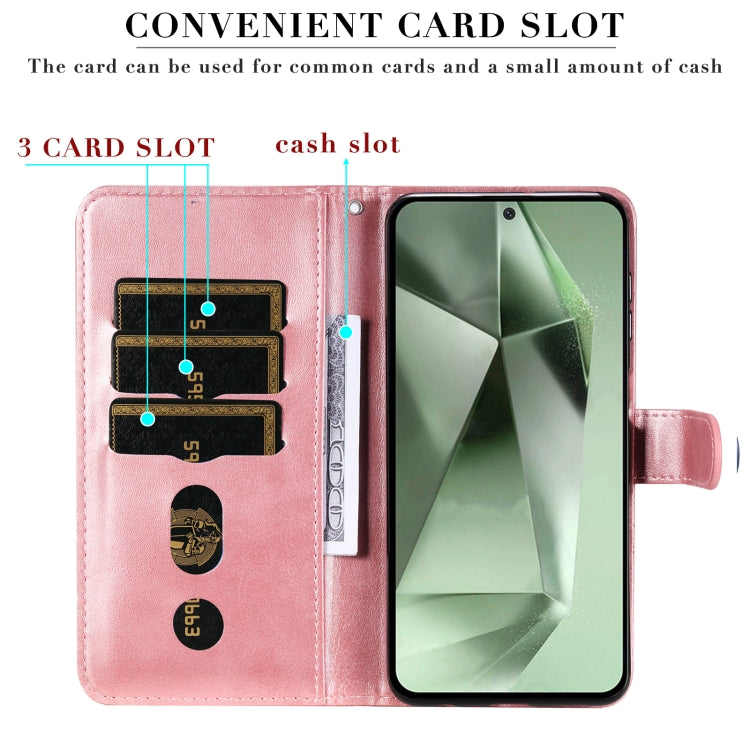 For Samsung Galaxy S24 FE 5G Fashion Calf Texture Zipper Leather Phone Case