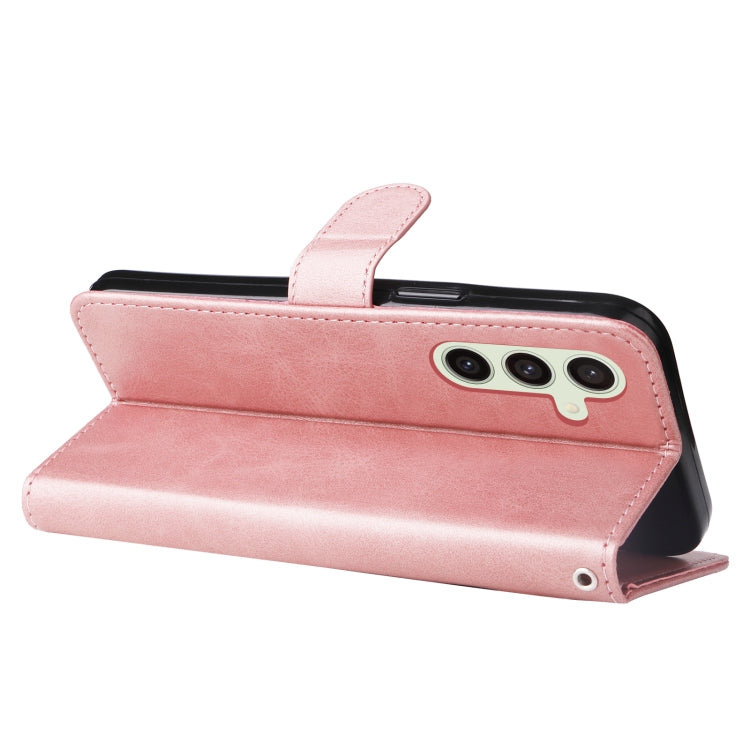 For Samsung Galaxy S24 FE 5G Fashion Calf Texture Zipper Leather Phone Case