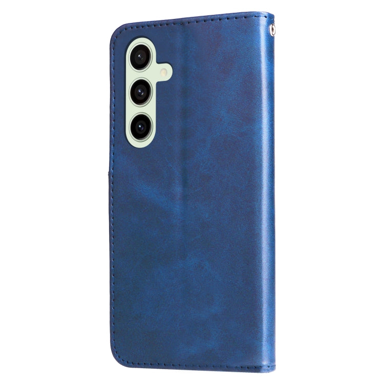 For Samsung Galaxy S24 FE 5G Fashion Calf Texture Zipper Leather Phone Case
