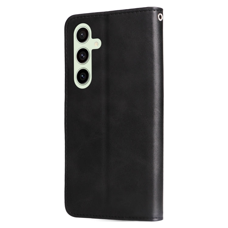 For Samsung Galaxy S24 FE 5G Fashion Calf Texture Zipper Leather Phone Case