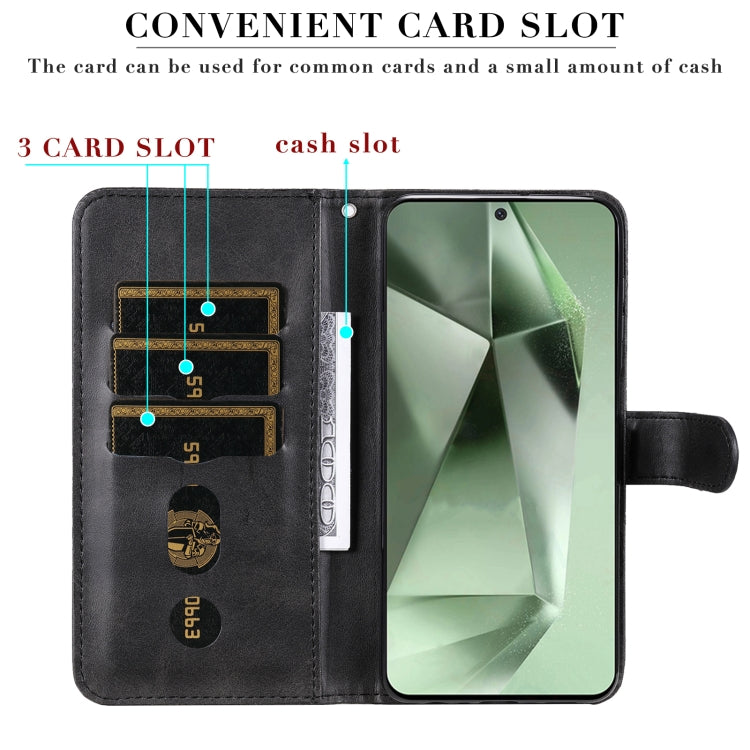 For Samsung Galaxy S24 FE 5G Fashion Calf Texture Zipper Leather Phone Case