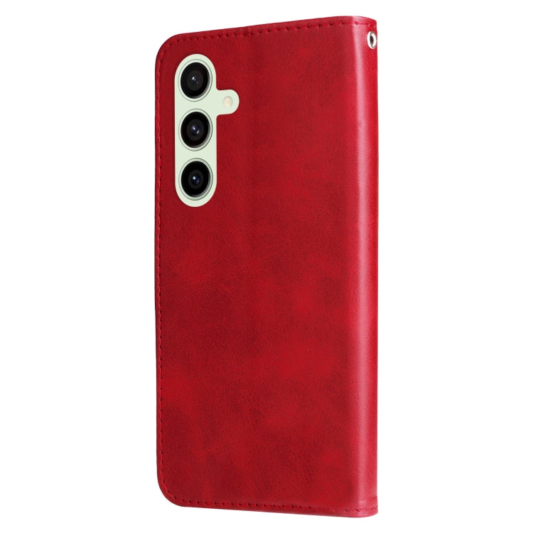 For Samsung Galaxy S24 FE 5G Fashion Calf Texture Zipper Leather Phone Case