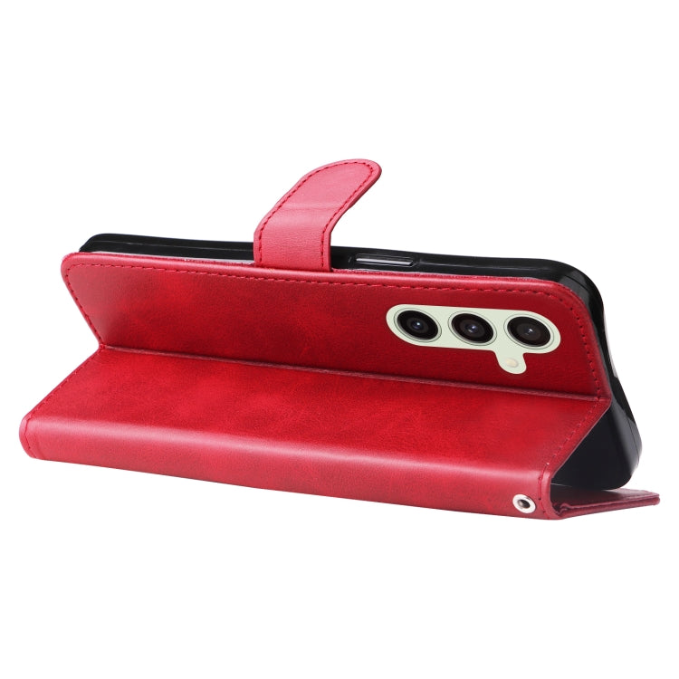 For Samsung Galaxy S24 FE 5G Fashion Calf Texture Zipper Leather Phone Case