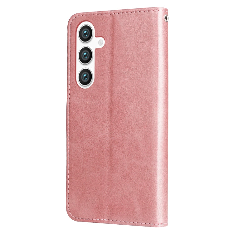 For Samsung Galaxy S25+ 5G Fashion Calf Texture Zipper Leather Phone Case