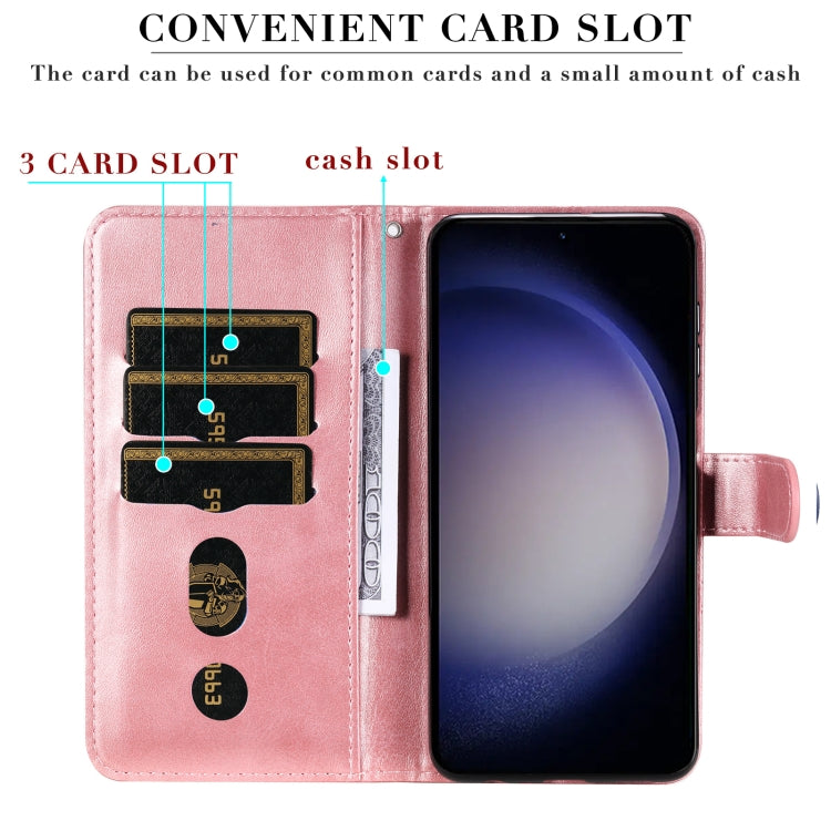 For Samsung Galaxy S25+ 5G Fashion Calf Texture Zipper Leather Phone Case