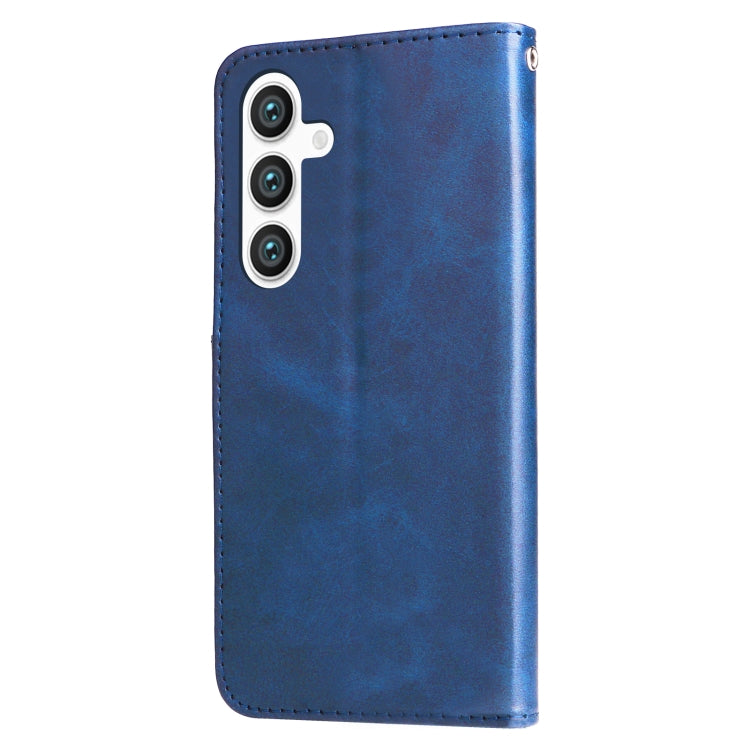 For Samsung Galaxy S25+ 5G Fashion Calf Texture Zipper Leather Phone Case