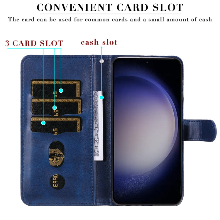 For Samsung Galaxy S25+ 5G Fashion Calf Texture Zipper Leather Phone Case