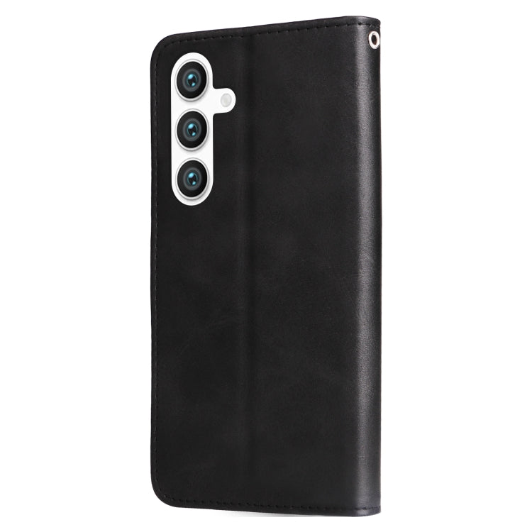 For Samsung Galaxy S25+ 5G Fashion Calf Texture Zipper Leather Phone Case