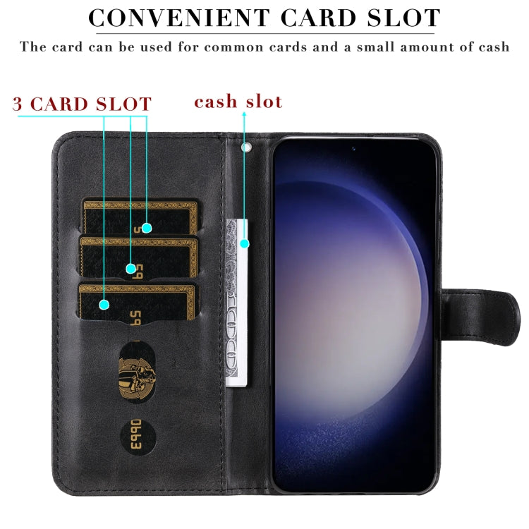 For Samsung Galaxy S25+ 5G Fashion Calf Texture Zipper Leather Phone Case