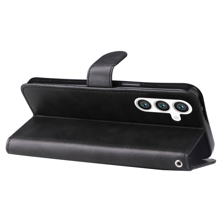 For Samsung Galaxy S25+ 5G Fashion Calf Texture Zipper Leather Phone Case