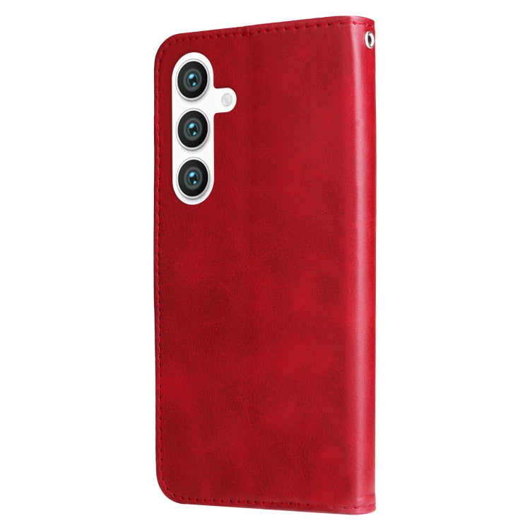 For Samsung Galaxy S25+ 5G Fashion Calf Texture Zipper Leather Phone Case