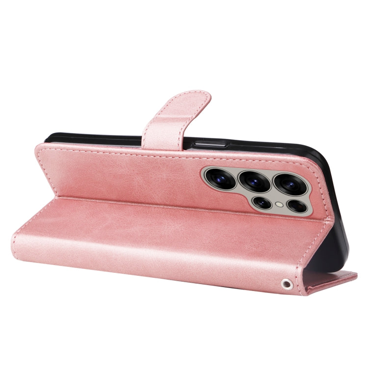 For Samsung Galaxy S25 Ultra 5G Fashion Calf Texture Zipper Leather Phone Case