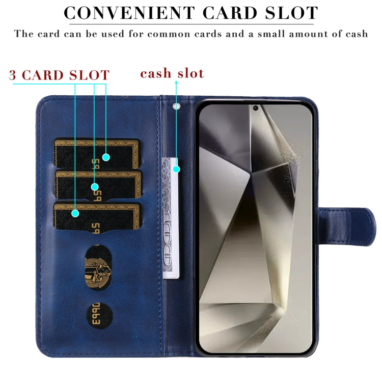 For Samsung Galaxy S25 Ultra 5G Fashion Calf Texture Zipper Leather Phone Case