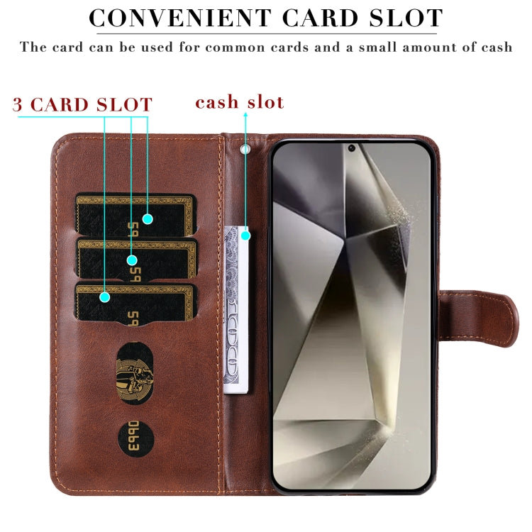 For Samsung Galaxy S25 Ultra 5G Fashion Calf Texture Zipper Leather Phone Case