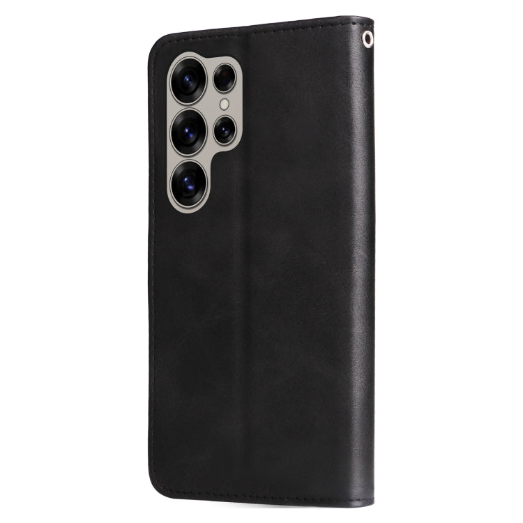 For Samsung Galaxy S25 Ultra 5G Fashion Calf Texture Zipper Leather Phone Case