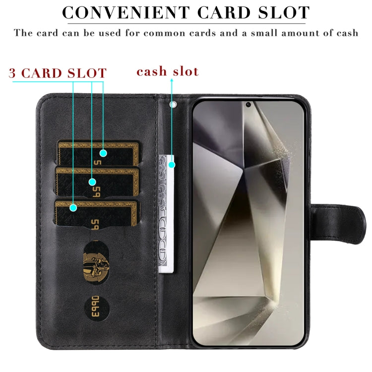 For Samsung Galaxy S25 Ultra 5G Fashion Calf Texture Zipper Leather Phone Case