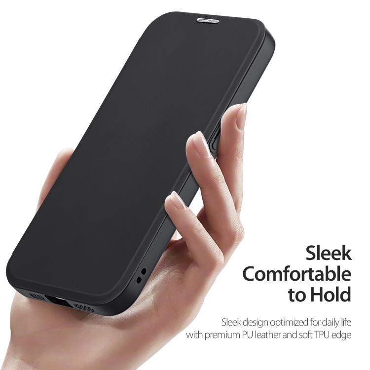 For iPhone 17e / 16e DUX DUCIS Skin X Pro Series MagSafe Ring Holder Leather Phone Case