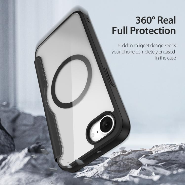 For iPhone 17e / 16e DUX DUCIS Skin X Pro Series MagSafe Ring Holder Leather Phone Case