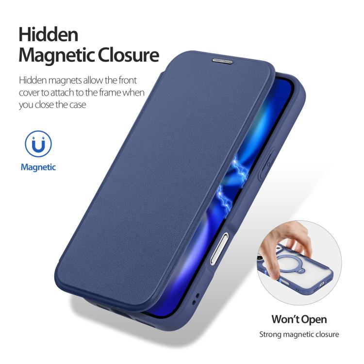 For iPhone 17 Pro Max DUX DUCIS Skin X Pro Series MagSafe Ring Holder Leather Phone Case