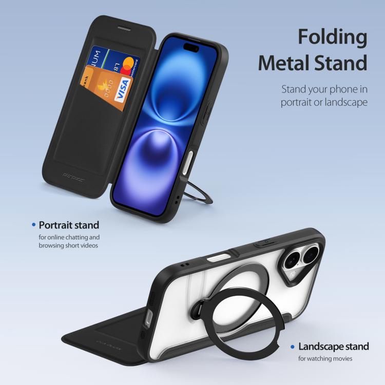 For iPhone 17 DUX DUCIS Skin X Pro Series MagSafe Ring Holder Leather Phone Case