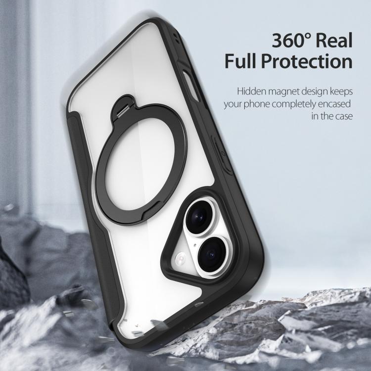 For iPhone 17 DUX DUCIS Skin X Pro Series MagSafe Ring Holder Leather Phone Case