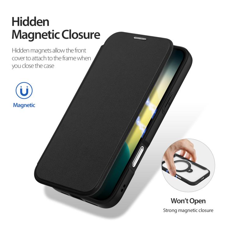 For iPhone Air DUX DUCIS Skin X Pro Series MagSafe Ring Holder Leather Phone Case