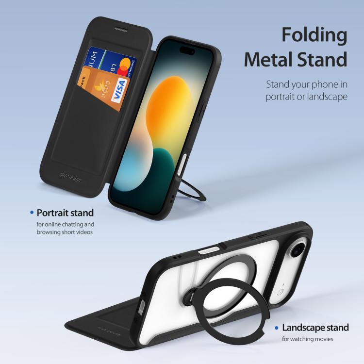 For iPhone Air DUX DUCIS Skin X Pro Series MagSafe Ring Holder Leather Phone Case