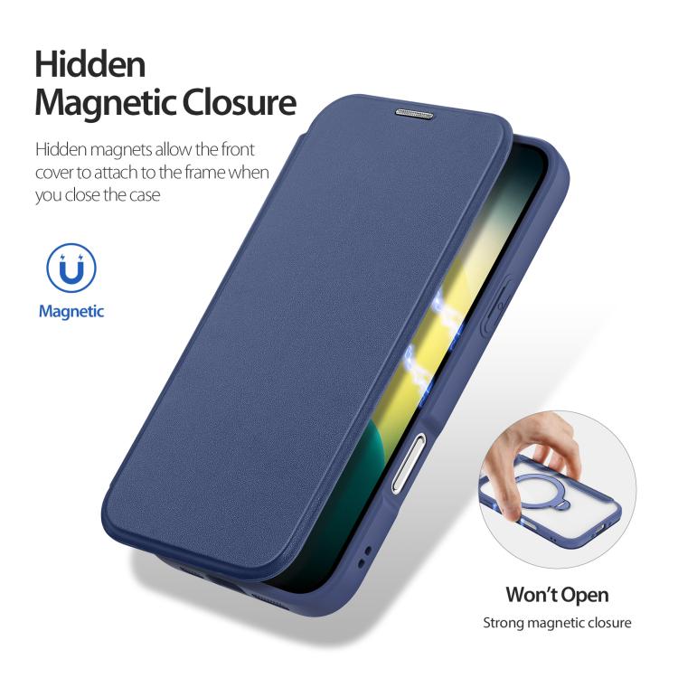 For iPhone Air DUX DUCIS Skin X Pro Series MagSafe Ring Holder Leather Phone Case