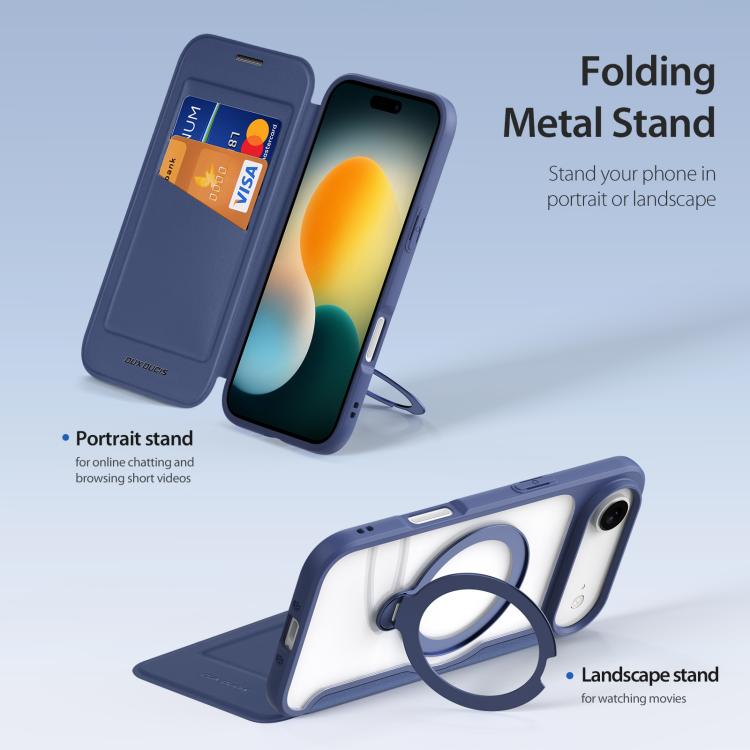 For iPhone Air DUX DUCIS Skin X Pro Series MagSafe Ring Holder Leather Phone Case