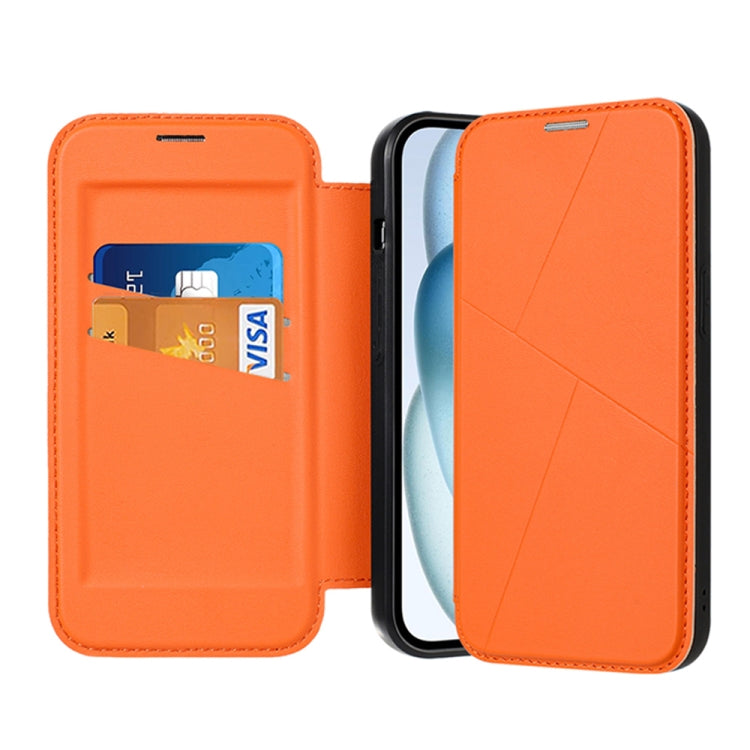 For iPhone 14 Pro Max Magnetic Armor Series RFID Card Slots Leather Phone Case