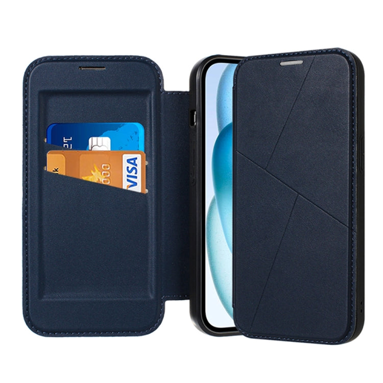 For iPhone 14 Pro Max Magnetic Armor Series RFID Card Slots Leather Phone Case