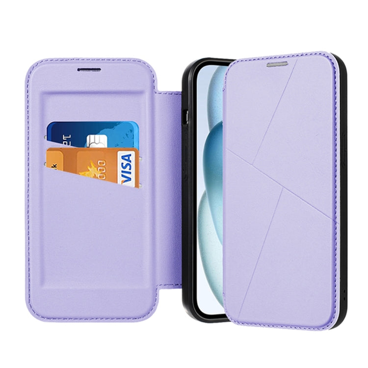 For iPhone 14 Pro Max Magnetic Armor Series RFID Card Slots Leather Phone Case