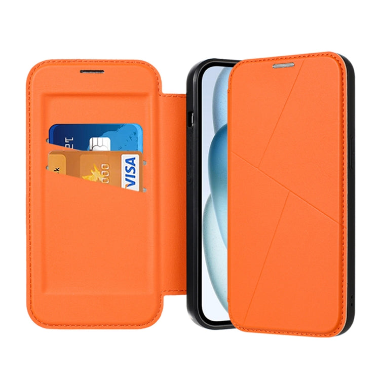 For iPhone 14 Pro Magnetic Armor Series RFID Card Slots Leather Phone Case