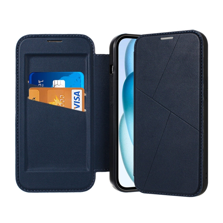 For iPhone 14 Pro Magnetic Armor Series RFID Card Slots Leather Phone Case