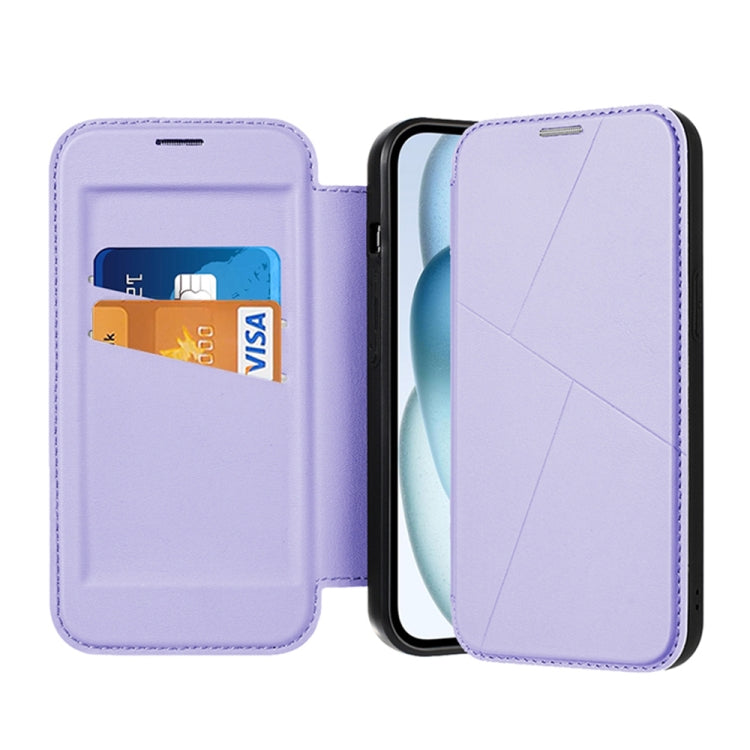 For iPhone 14 Pro Magnetic Armor Series RFID Card Slots Leather Phone Case