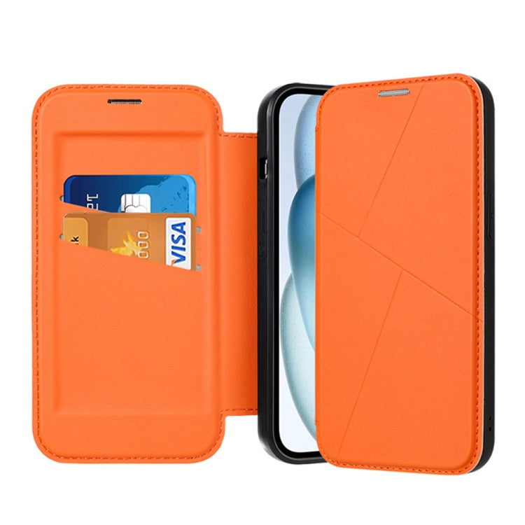 For iPhone 13 Pro Max Magnetic Armor Series RFID Card Slots Leather Phone Case